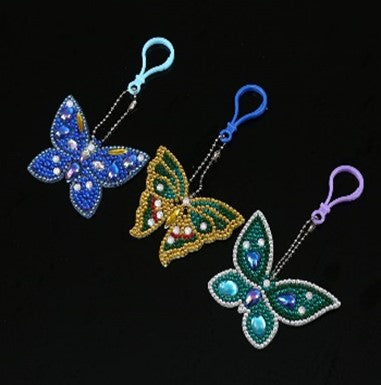 Butterfly Trio Keyrings (3 Pack)