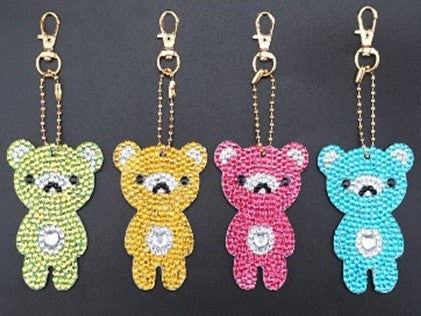 Teddy Bear Keyrings (4 Pack)