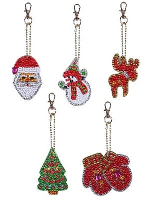 Christmas Keyrings (5 Pack)