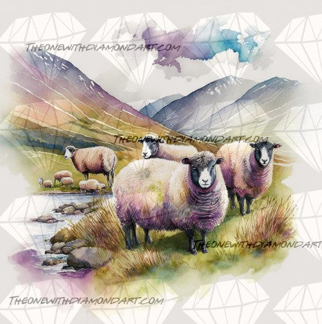 Watercolour Highland Sheep