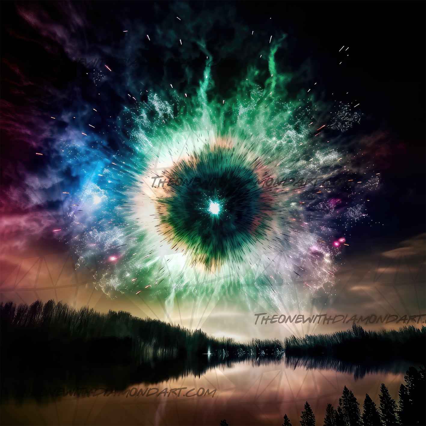 Star Explosion ©Laura @cocomarshmallow_art – The One With The Diamond Art