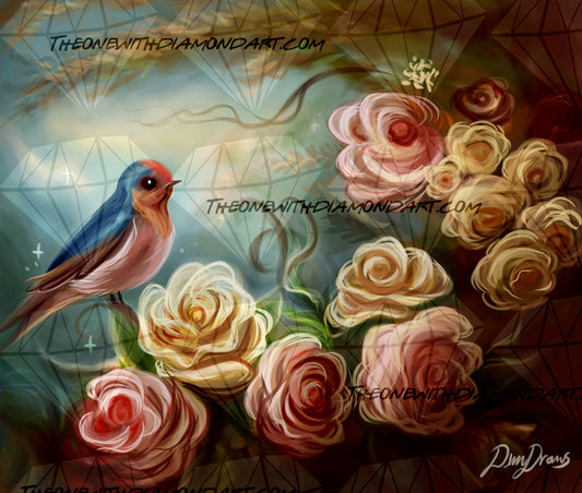 Swallow And Roses ©Dim-Draws
