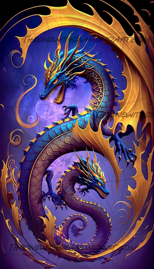 The Intertwined Dragons Of Aurum And Azure ©Titan Aiaia