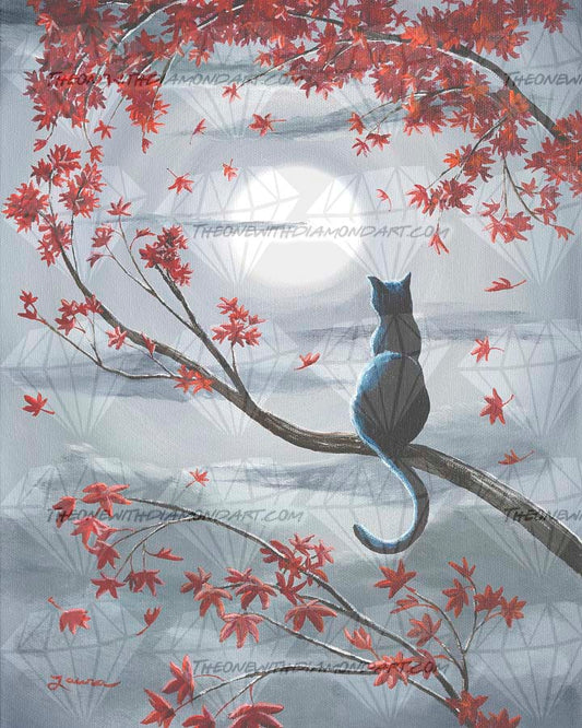 Black Cat In Silvery Moonlight ©Laura Milnor Iverson