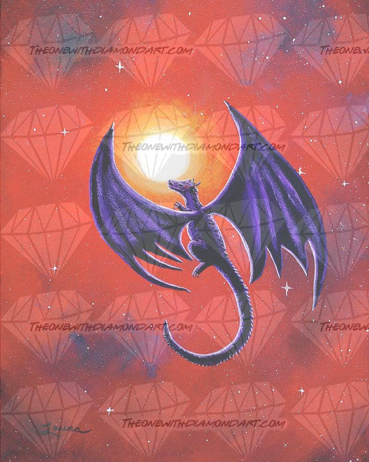 Black Dragon In A Red Sky ©Laura Milnor Iverson