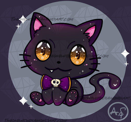Inktober - Black Cat ©Aaliyah@CraftieNymphs