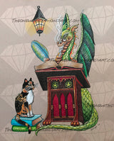 Cat And The Scribe ©Delights Fantasy Art