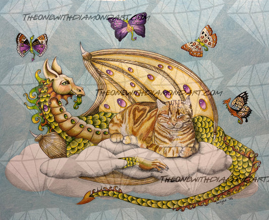 Floating Dragon, Loafing Tiger ©Delights Fantasy Art