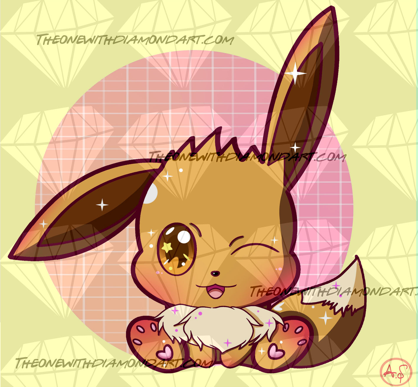 Chibi Eevee ©Aaliyah@CraftieNymphs