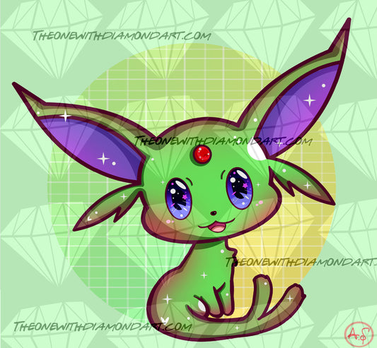 Chibi Espeon (Shiny Version) ©Aaliyah@CraftieNymphs