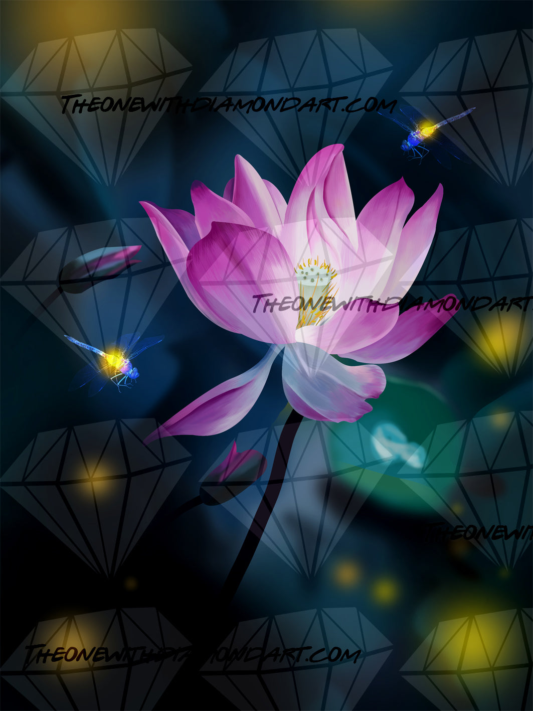 Lotus And Fireflies