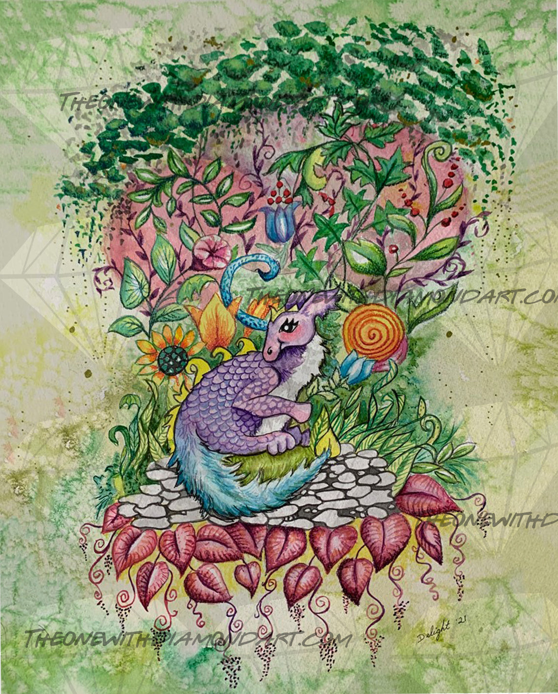 Garden Dragon ©Delights Fantasy Art
