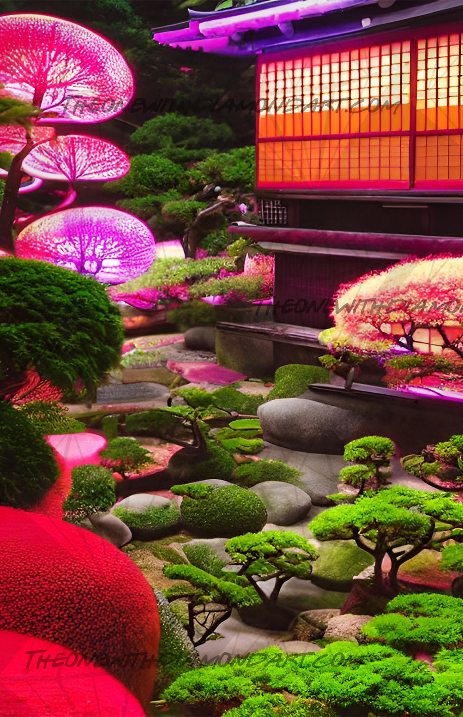 Neon Japanese Garden 2 ©Nox River
