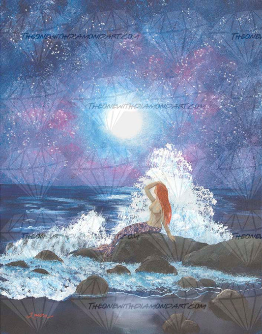 Mermaid Moonbathing ©Laura Milnor Iverson