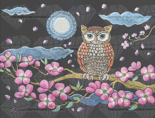 Owl In Dogwood Blossoms ©Laura Iverson