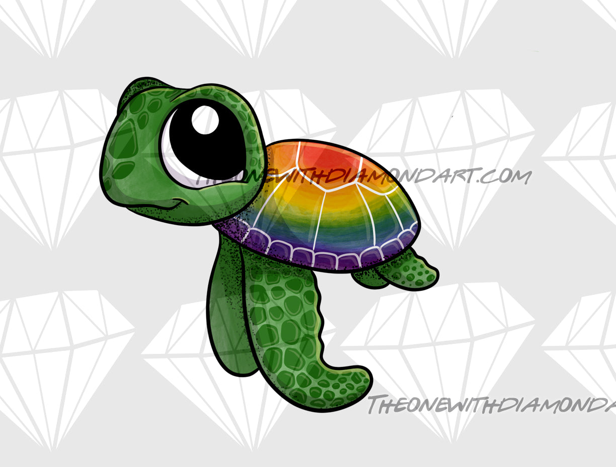 Rainbow Turtle ©Parente Illustration