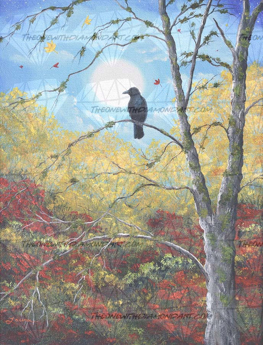 Raven In Autumn Twilight ©Laura Milnor Iverson