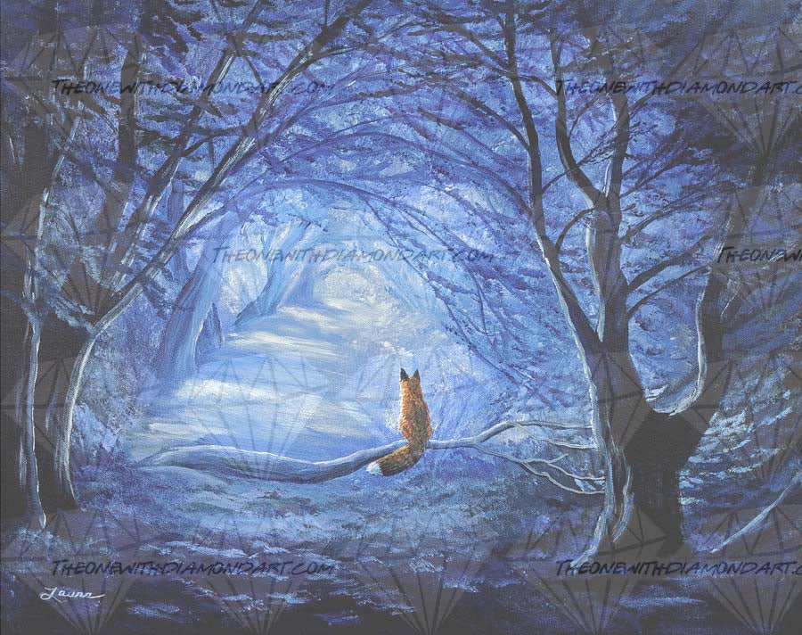 Red Fox In Blue Cypress Grove ©Laura Milnor Iverson