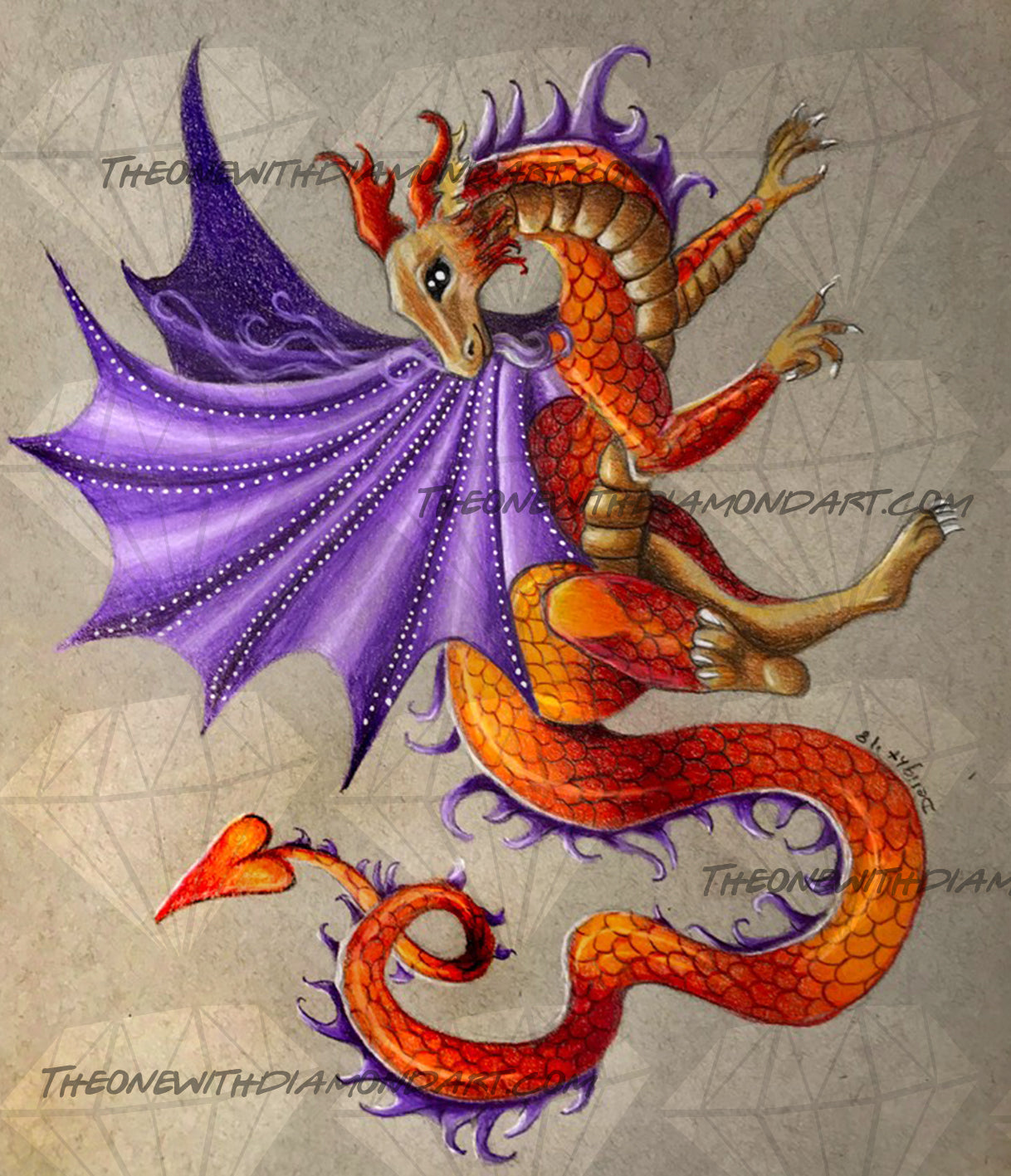 Fire Dragon ©Delights Fantasy Art