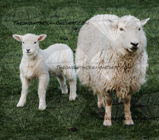 Sheep And Her Lamb