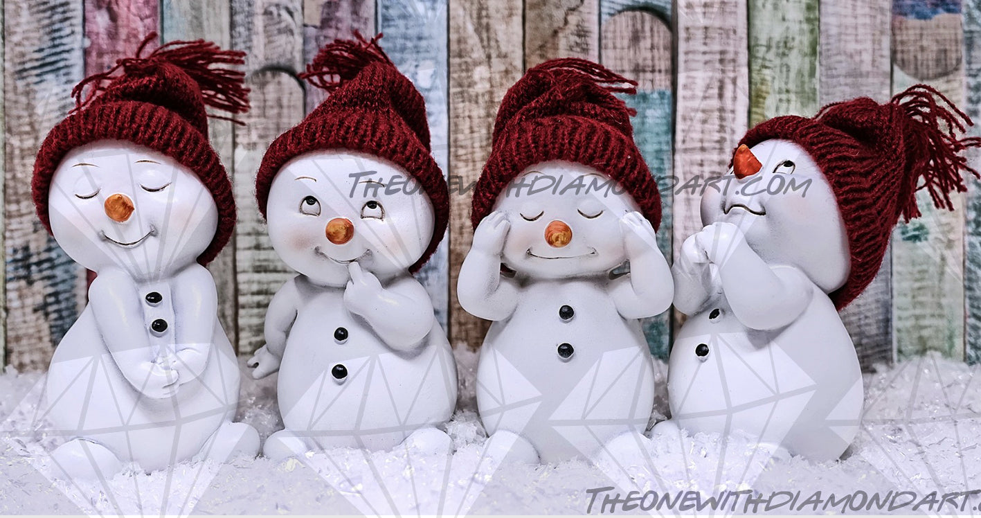Four Cheeky Snowmen