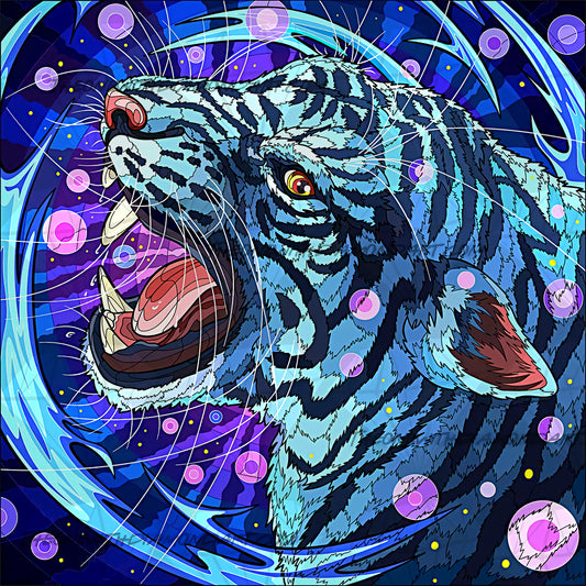 Stained Glass Tiger