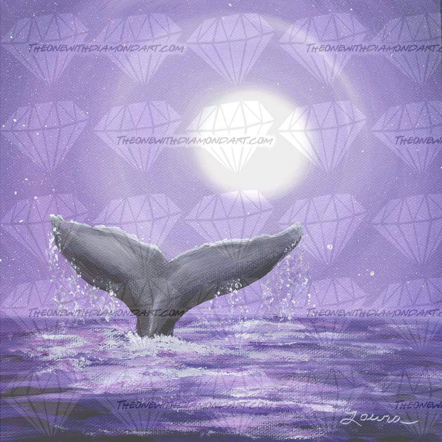 Whale Tail In Lavender Moonlight ©Laura Milnor Iverson
