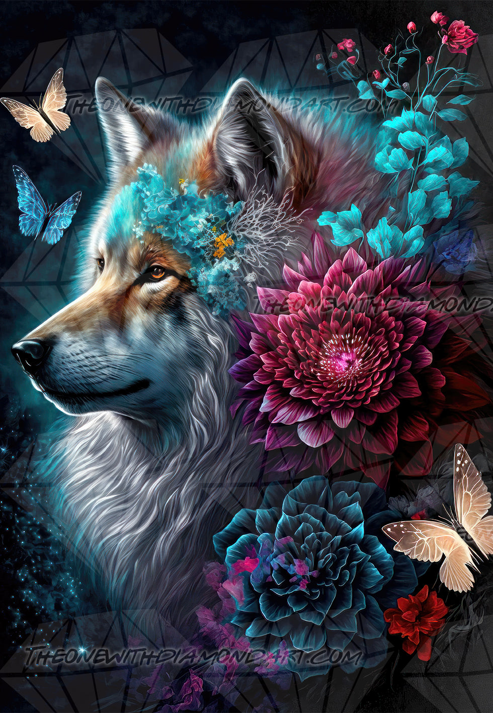 The Wildflower Wolf ©Cocomarshmallow Art